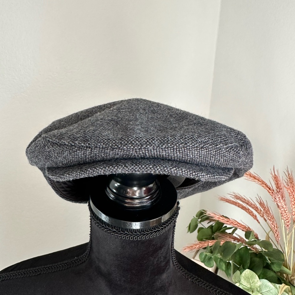VTG Banana Republic Wool Gray Flat Ivy Hat size small